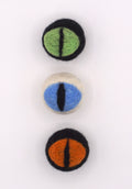 Set of three cat eye ball cat toys. 
