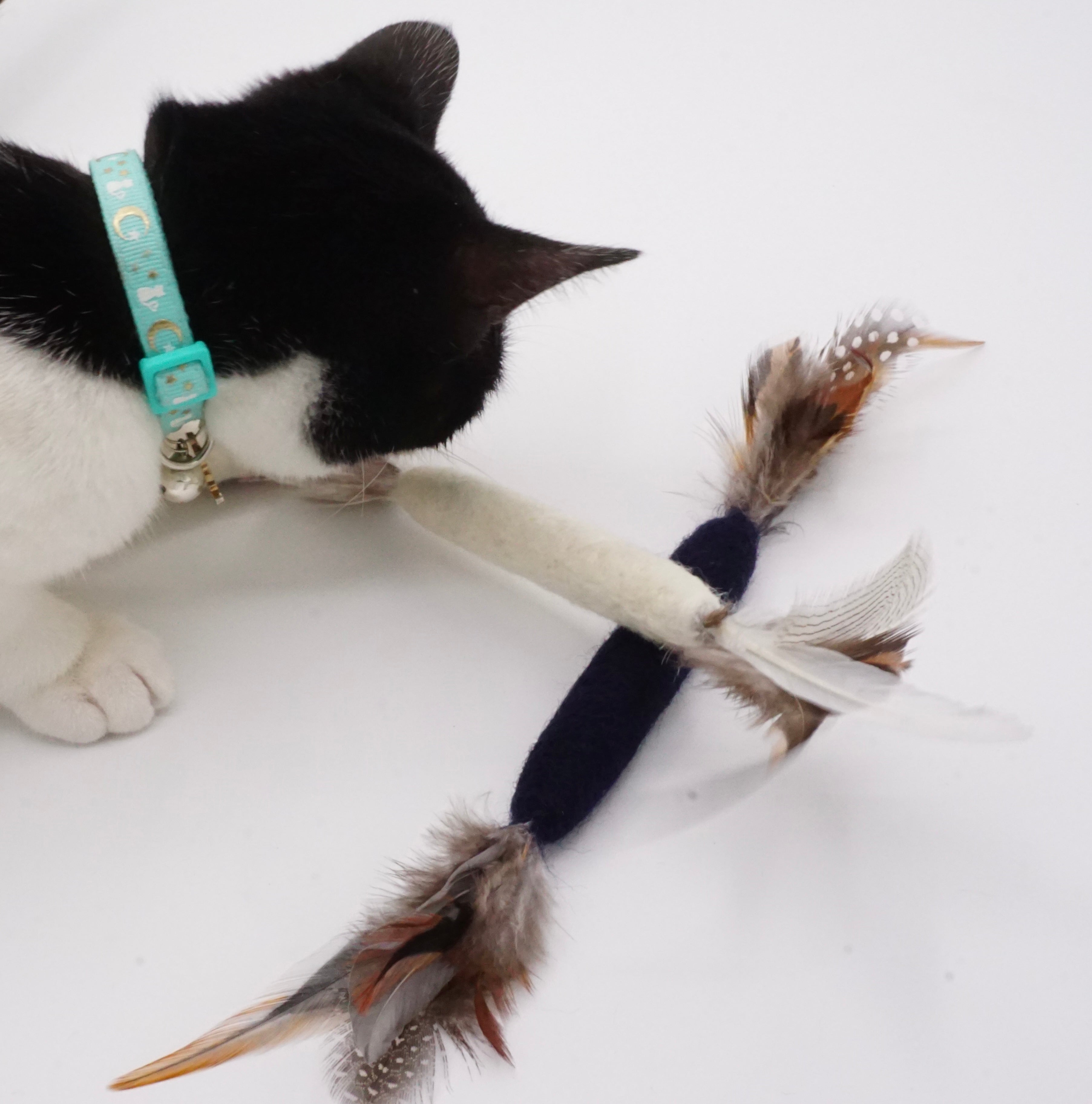 Feline Feather & Felt Stick Toys