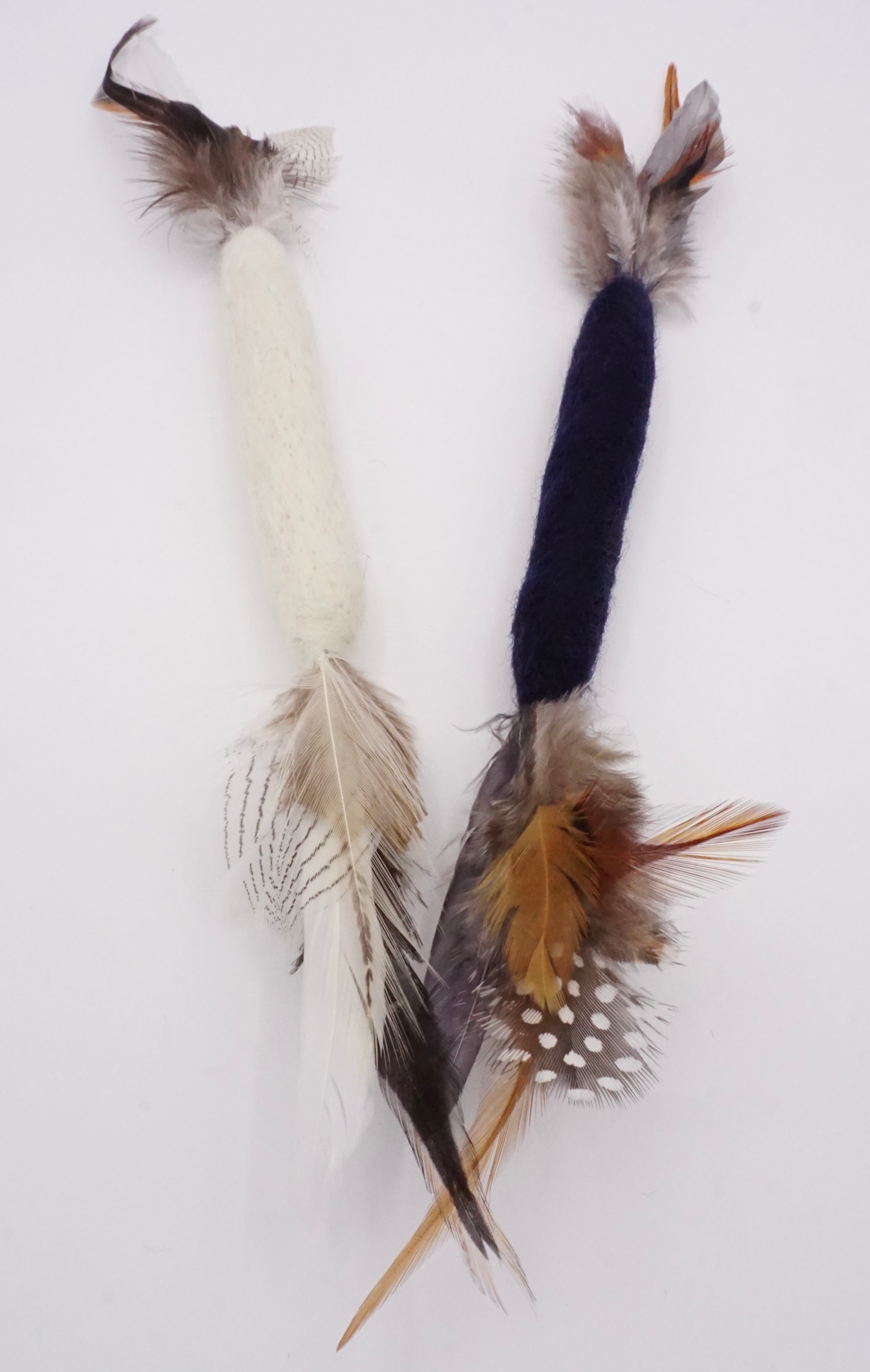Feline Feather & Felt Stick Toys