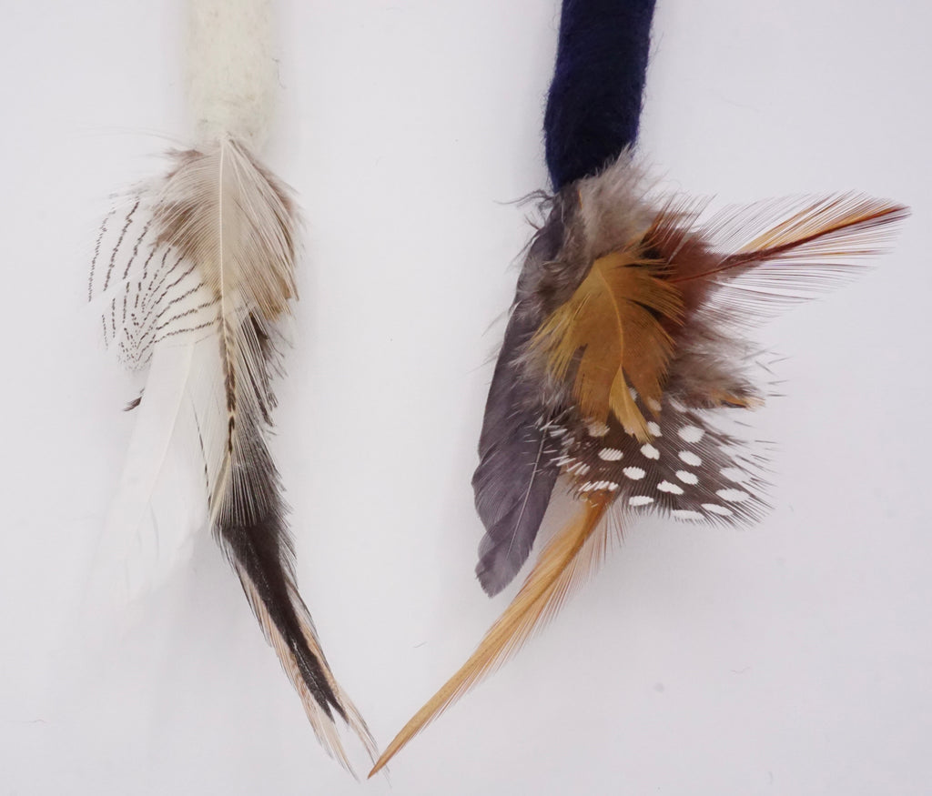 Feline Feather & Felt Stick Toys