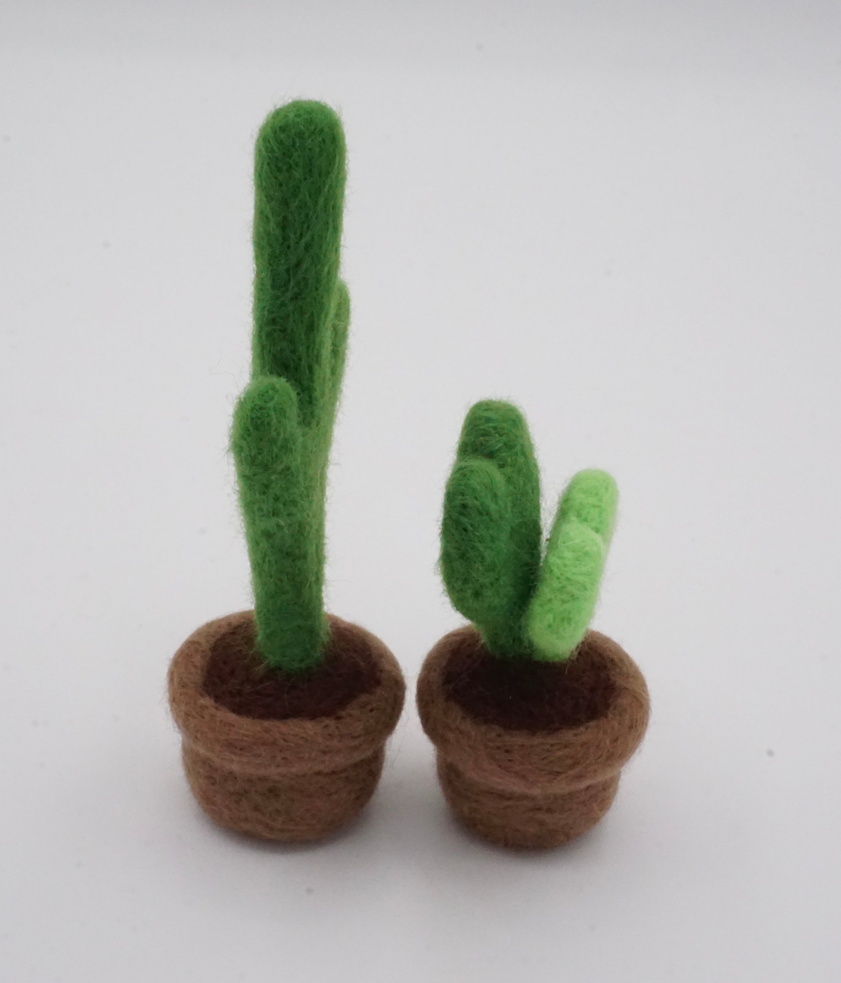 Handmade Felt Cactus Cat Toys (set of 2)