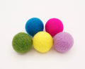 Colorful Felt Ball Toys (set of 5)