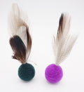 Fun Felt & Feather Toys for Felines (set of 2)