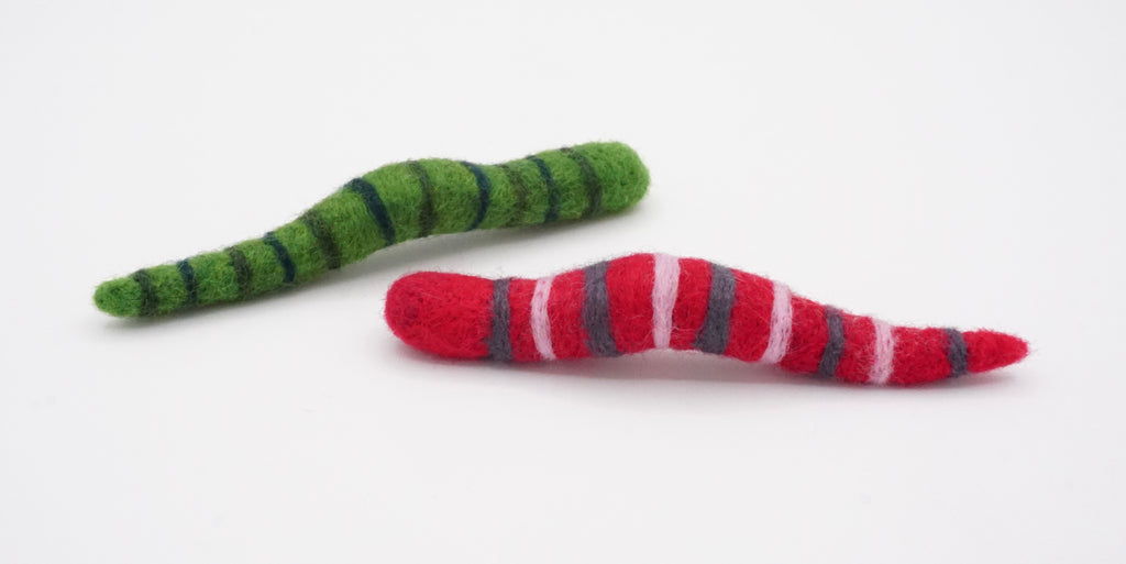 Felt Worms- Cat Toys (set of 2)