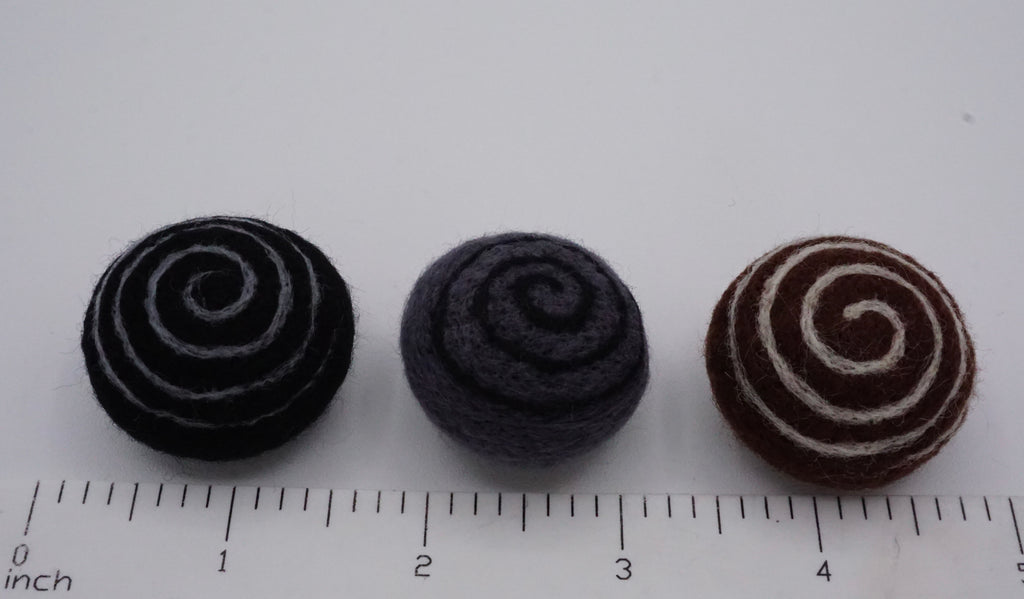 Swirly Felt Cat Toys (set of 3)