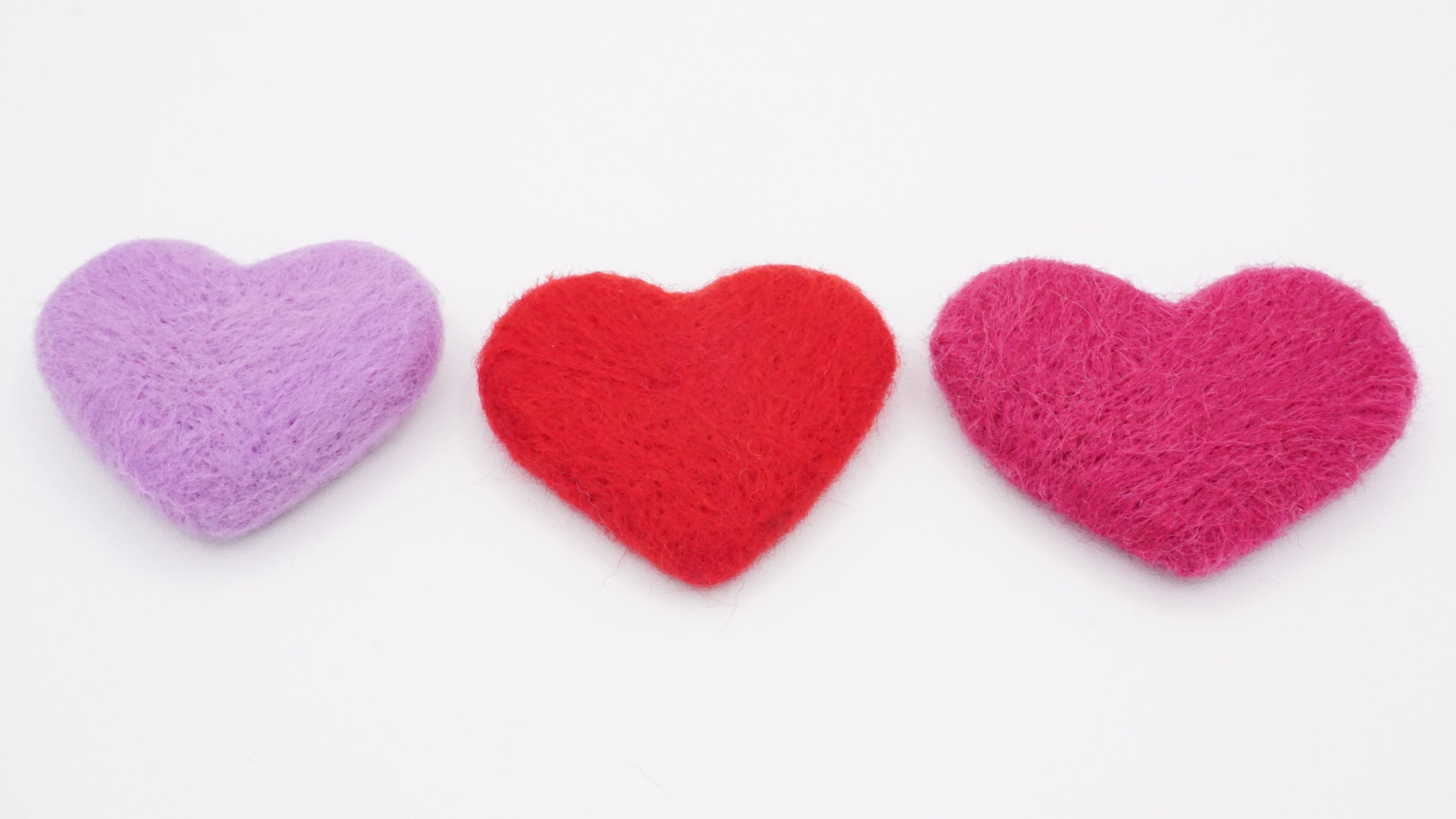Hearts In Felt Toys (set of 3)